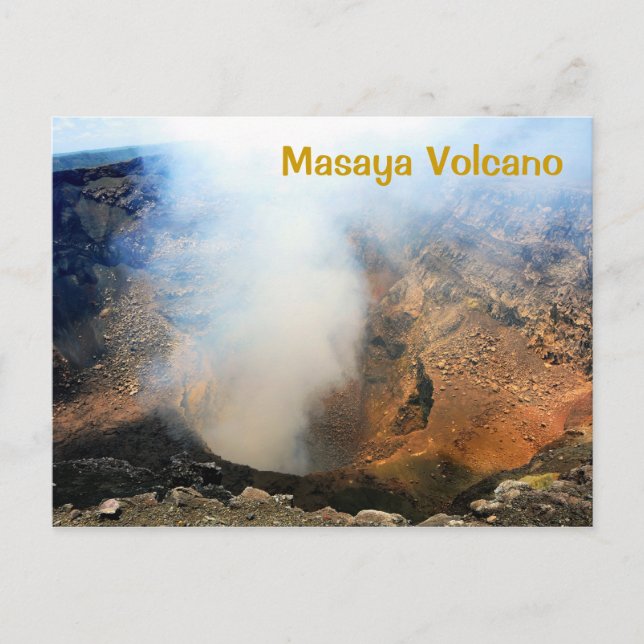 Cartão Postal Masaya Volcano, Nicarágua, C.A. (Frente)