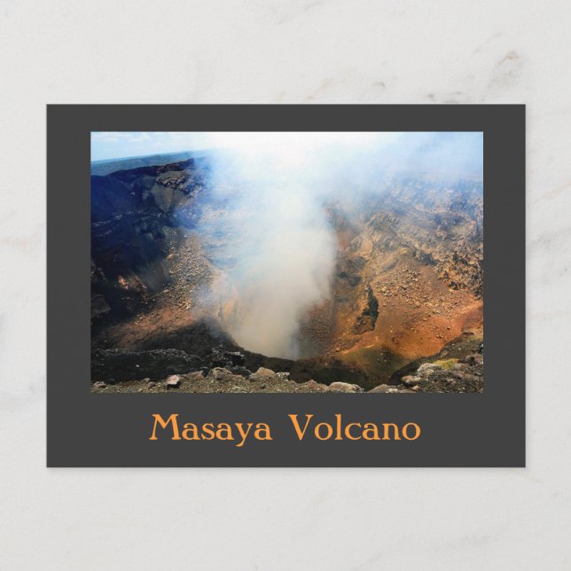 Cartão Postal Masaya Volcano, Nicarágua, C.A. (Frente)