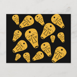 Cartão Postal Máscara de abstrato original autêntica