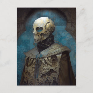 Cartão Postal Máscara de Capacete de Visto de Ficção Científica