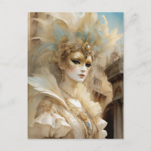 Cartão Postal Máscara de Carnaval de Veneza