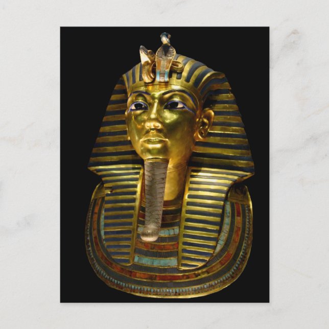 Cartão Postal Máscara de Enterramento de Tuthankamen (Frente)