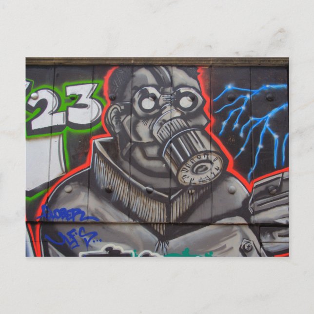 Cartão Postal Máscara de Gás (Frente)