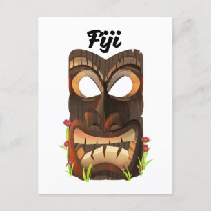 Cartão Postal Máscara esculpida de Fiji