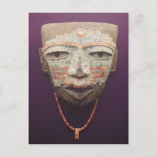 Cartão Postal Máscara fúnebre de Teotihuacan