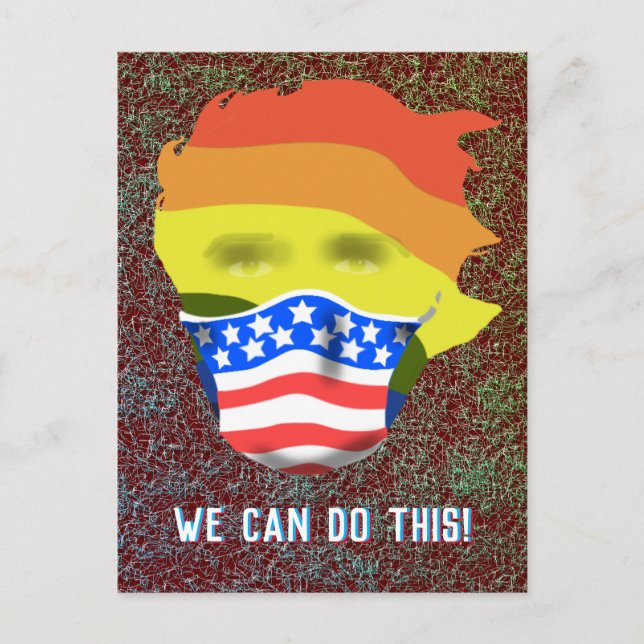 Cartão Postal MÁSCARA QUARANTINA FACE COVID 19 por Slipperywindo (Frente)