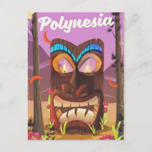 Cartão Postal Máscara Tiki da Polinésia