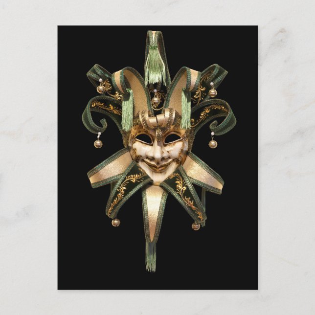 Cartão Postal Máscara veneziana (Frente)
