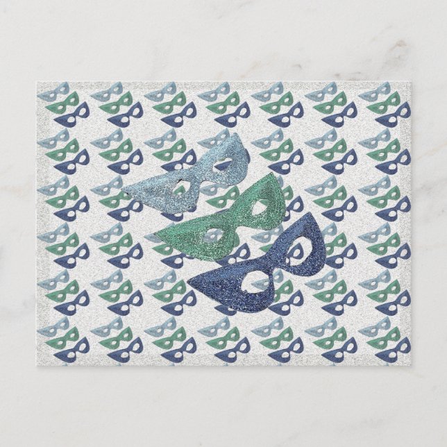 Cartão Postal Máscaras de Espumação - (Frente)