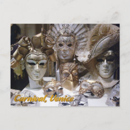 Cartão Postal Máscaras de Veneza Carnaval
