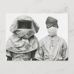 Cartão Postal Máscaras do Experimento da Praga Reprodução de Man