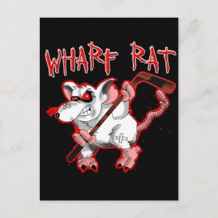 Cartão Postal Mascot de Cartoon Rat Wharf