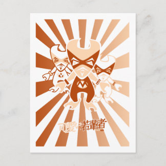 Cartão Postal Mascote Muscular