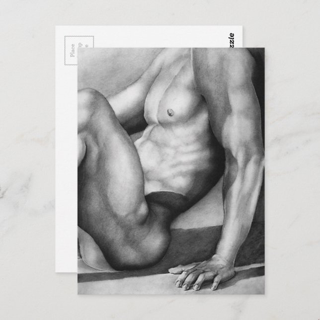 Cartão postal Masculine Art Male-nude Bodybuilder  (Frente/Verso)