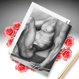 Cartão postal Masculino Arte Modelo Nu Masculino F