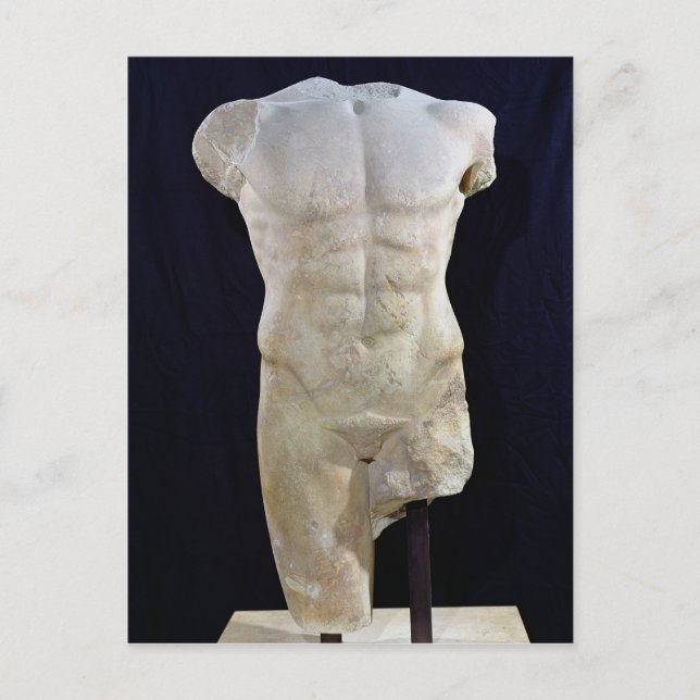 Cartão Postal Masculino torso de Miletus, c. 480 BC (Frente)
