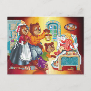 Cartão Postal Masha e 3 ursos