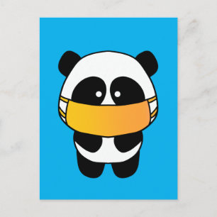 Cartão Postal Mask Panda