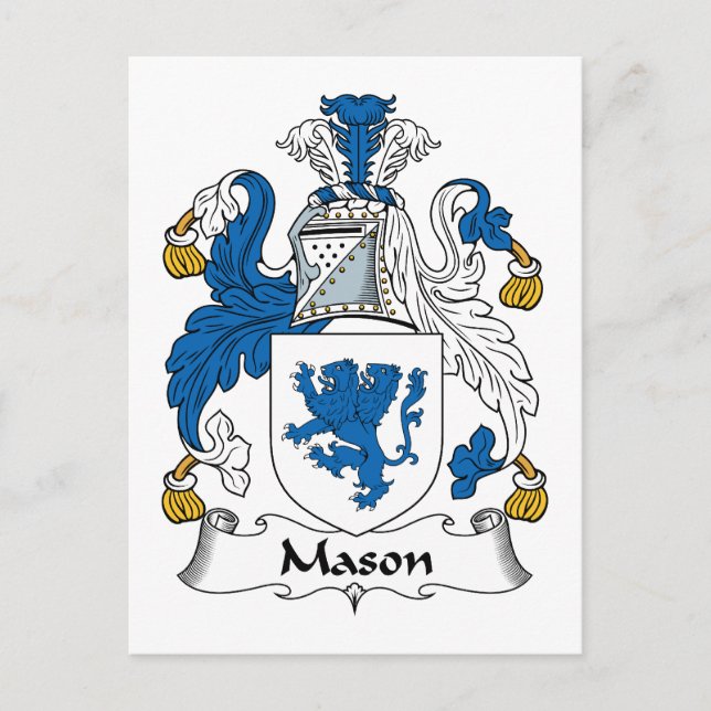 Cartão Postal Mason Family Crest (Frente)