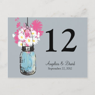 Cartão Postal Mason Jar & Wildflower Mesa Card