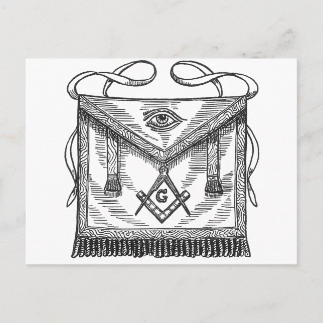 Cartão Postal Masonic Apron (Frente)