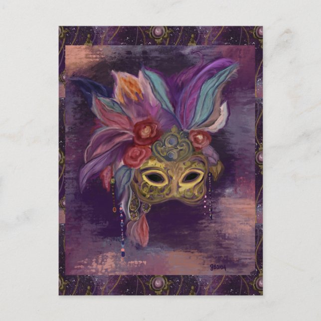CARTÃO POSTAL MASQUERADE VENEZA  ARTE      (Frente)