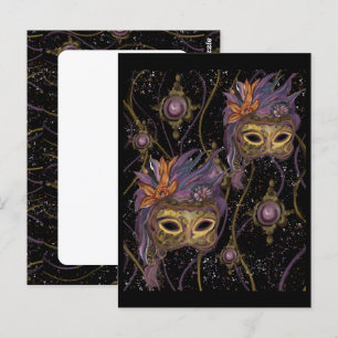 CARTÃO POSTAL MASQUERADE VENEZA ARTE