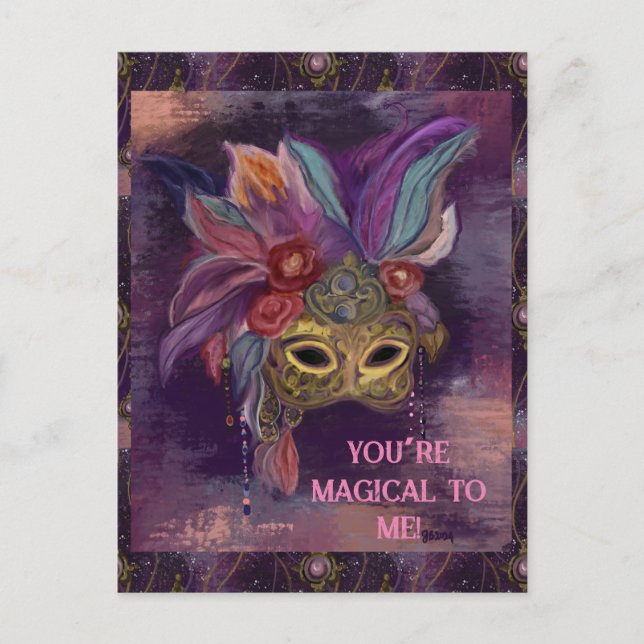 CARTÃO POSTAL MASQUERADE VENICE  ARTE      (Frente)