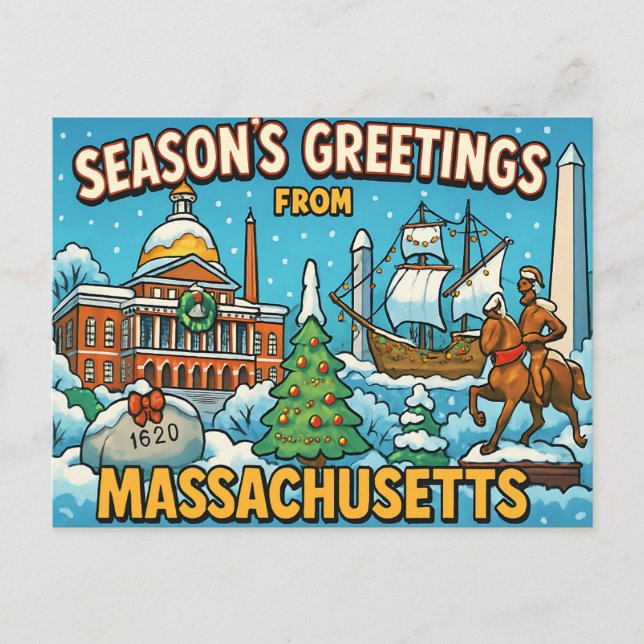 Cartão postal MASSACHUSETTS (Frente)