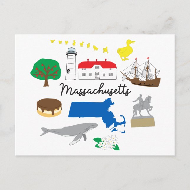 Cartão postal Massachusetts (Frente)