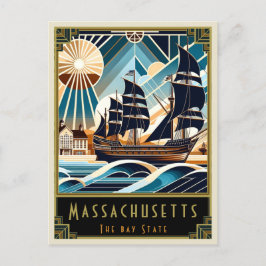 Cartão Postal Massachusetts | Art Deco
