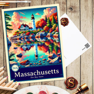 Cartão Postal Massachusetts Cartão-postal Sombreado do Cel do