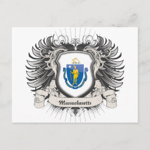 Cartão Postal Massachusetts Crest