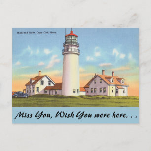 Cartão Postal Massachusetts, Highland Light, Cabo Cod