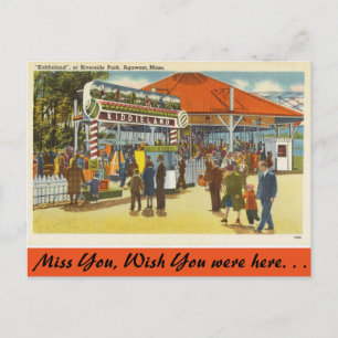 Cartão Postal Massachusetts, Riverside Park, Agawam