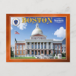 Cartão Postal Massachusetts State House em Boston