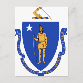 Cartão Postal Massachusetts State Seal