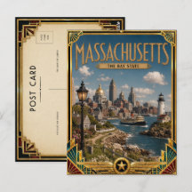 Massachusetts Vintage Art Deco Era de Ouro