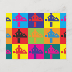 Cartão Postal Massage Pop Art