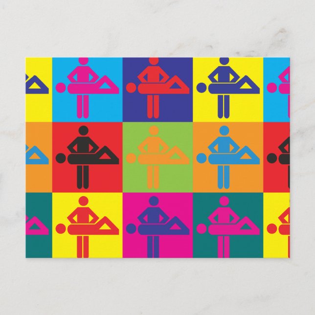 Cartão Postal Massage Pop Art (Frente)