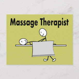 Cartão Postal Massage Therapist Stick Pessoa