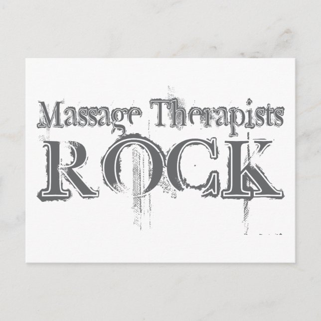 Cartão Postal Massage Therapists Rock (Frente)