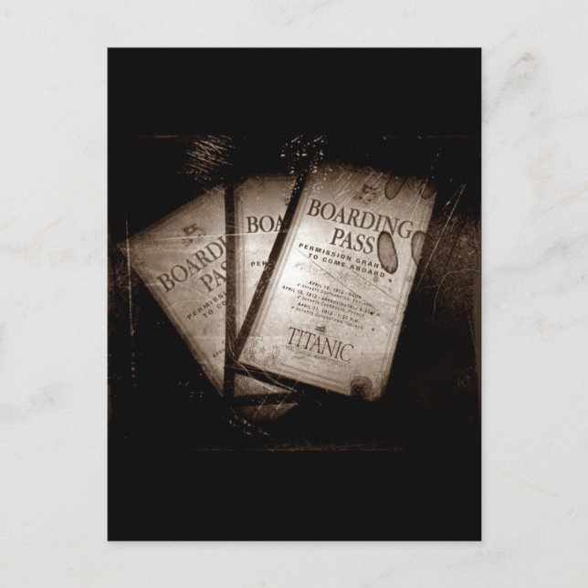 Cartão Postal Massas de embarque do Titanic RMS (Frente)