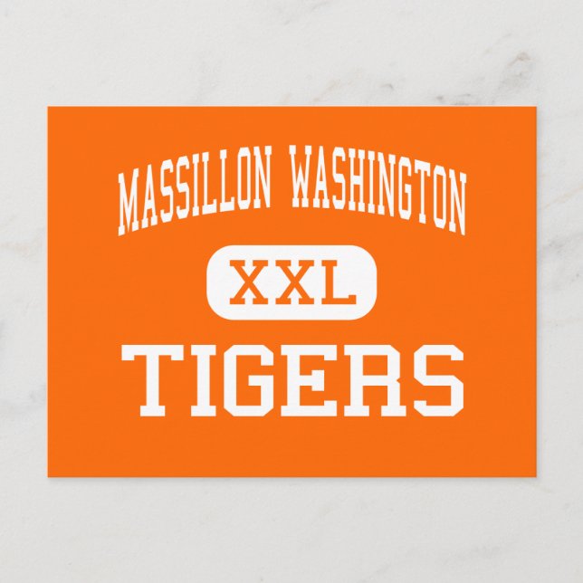 Cartão Postal Massillon Washington - Tigres - Alto - Massillon (Frente)