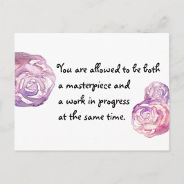 Cartão Postal Masterpeça e Trabalho em Andamento