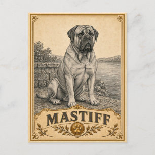 Cartão Postal Mastiff, Cachorro Vintage Heritage