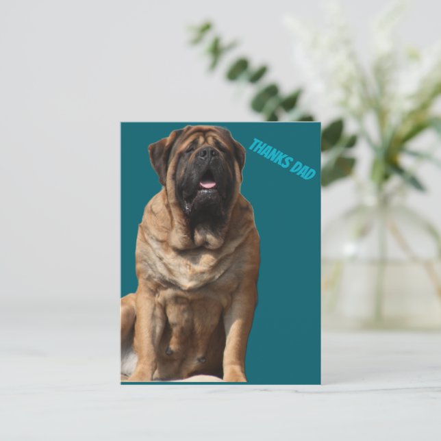 Cartão Postal Mastiff Vatertag Best Friends  (Em pé/Frente)