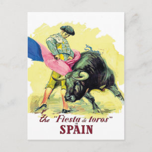 Cartão Postal Matador touradas, fiesta de toros, Espanha