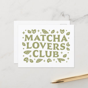 Cartão Postal Matcha amante estética do clube