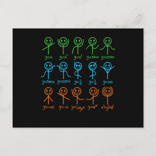 Cartão Postal Matemática da Equação de Dança do Professor de Mat